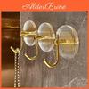Acrylic Wall Home Hook Luxury Decor Selfadhesive Bathroom Towel Rack No Punching Hanging Coat Hanger Door Back Key Bag Holder
