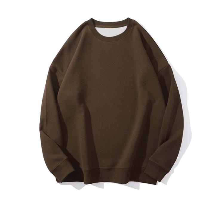 Unisex Autumn 330g Cotton Men’s Solid Hoodie Fashion Large Size Thin Men Women Pullovers Breathable O-Neck Sweatshirt Casual Oversized Male Clothes