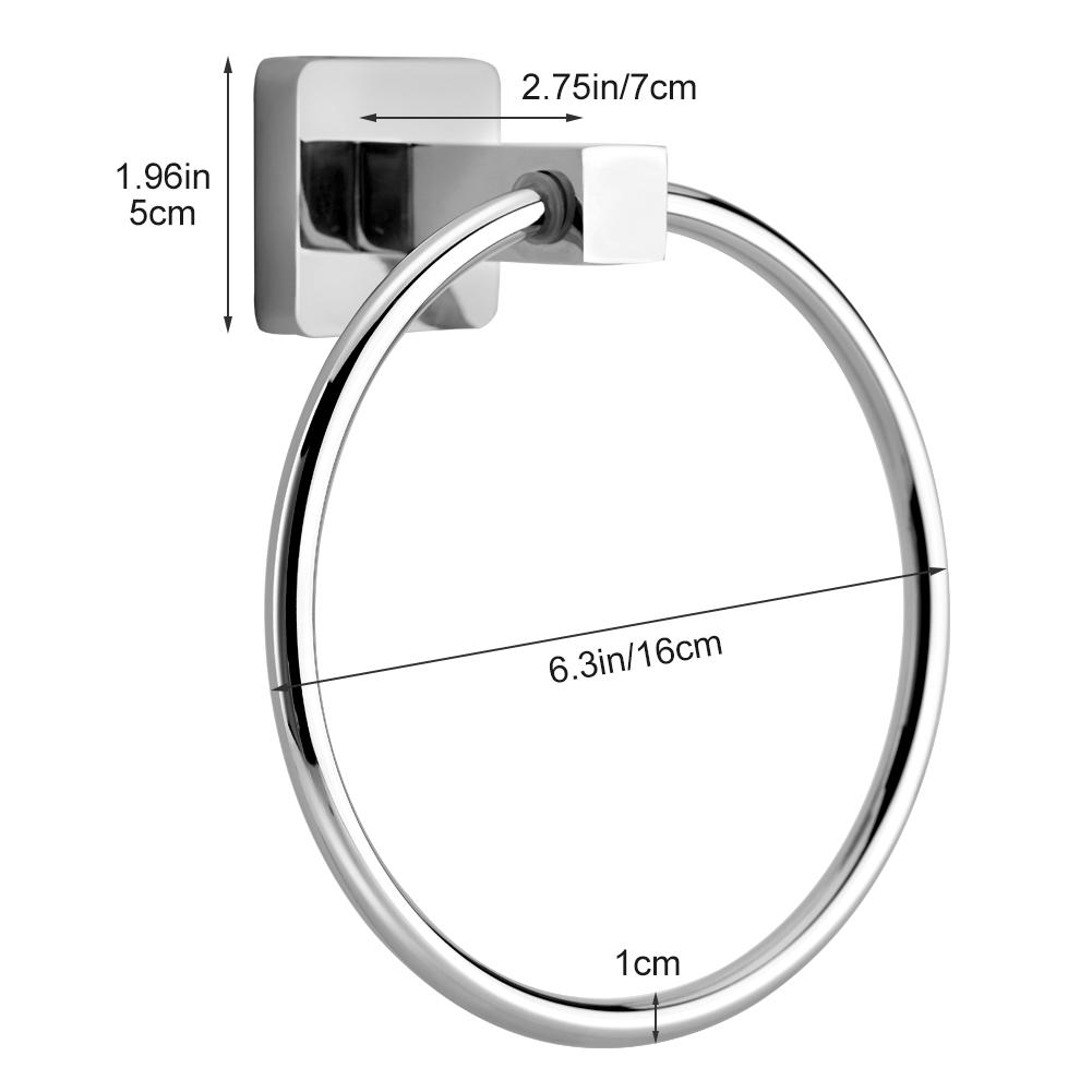 Stainless Steel Towel Ring Holder Bathroom Accessories Wall Mounted