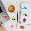50 Cartoon Insect Waterproof Stickers for Water Bottles, Phones, Luggage, DIY Bug Decals