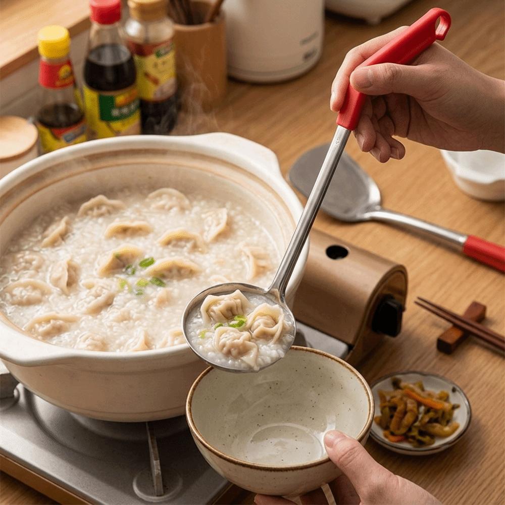 

Polished Cooking Ladle 304 Steel Tablespoon Easy Grip Basting Spoon Daily Meal 5CL
