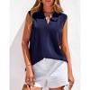 Summer New V-neck Casual Shirt Women's Vest Sleeveless Shirt