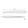 HOZAN Curved Tweezers, Stainless Steel, 115mm Long, 18g Weight, 7mm Opening, P-882
