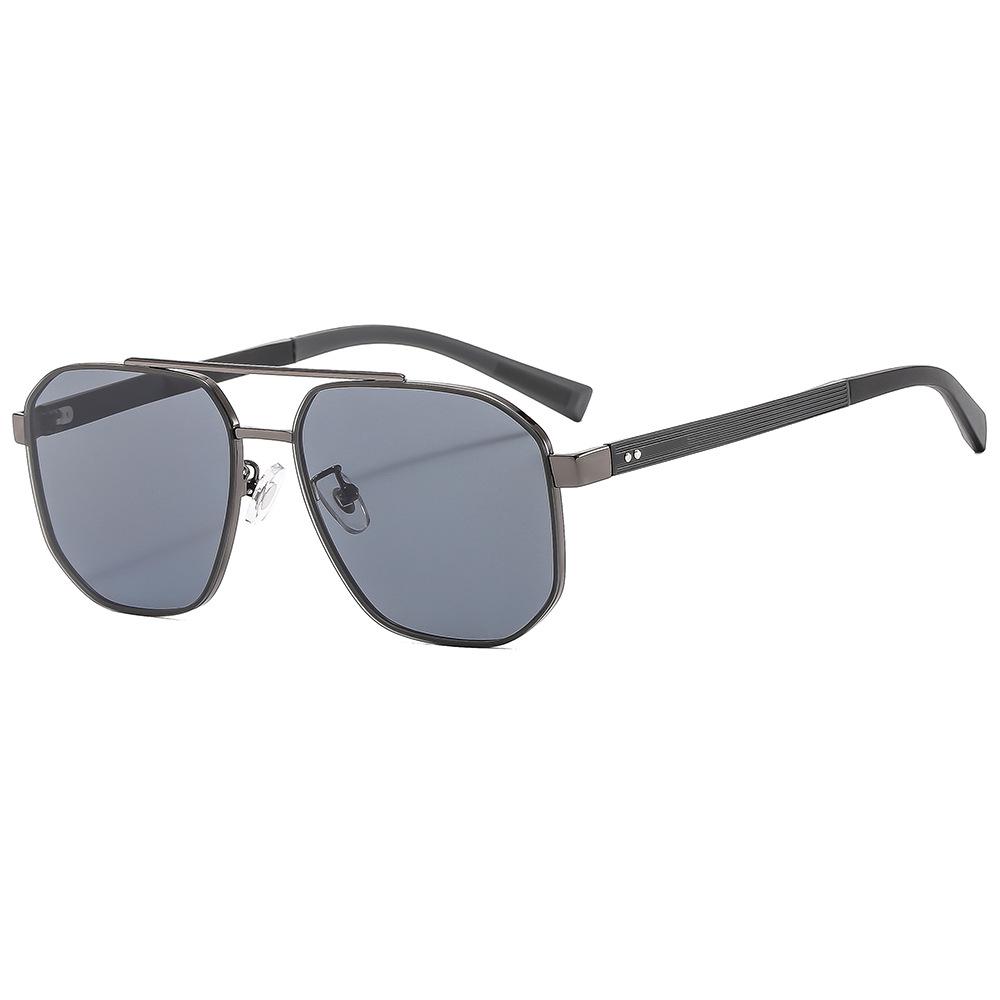 2024 Oval Polygonal Polarized Sunglasses with Textured Aluminum-Magnesium Temples - Trendy and Versatile