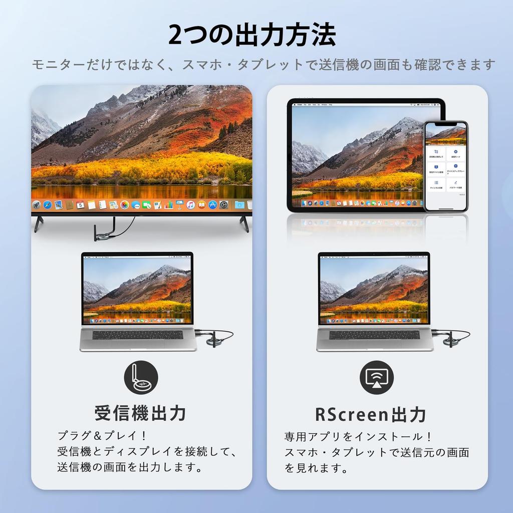 AIMIBO Wireless HDMI Set HDMI Wireless Video Supports Up To 6 Supports Extended 50m Stable Transmission Synchronized Video and Audio Compatible with