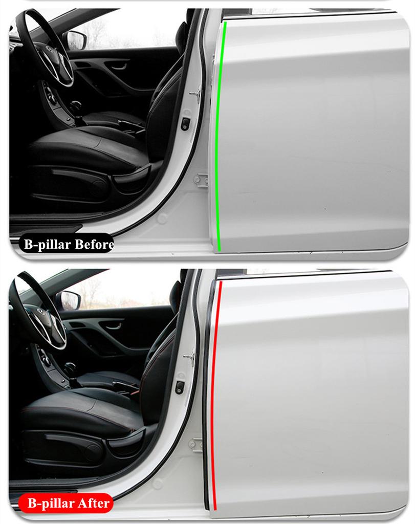 10m Thickened Car Door Pillar Edge Seal Rubber Seal Strip Soundproof