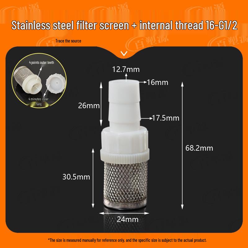 4-Punkt PP-Kunststoff Edelstahl-Gitterabdeckung Aquarium-Filter mit Pagoden-Anschluss