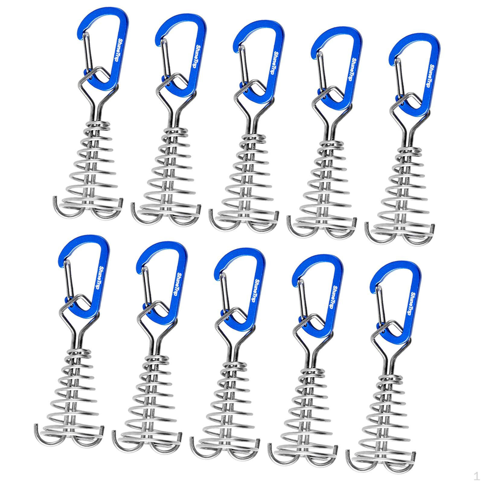 

10 шт. в упаковке, колышки для крепления на палубе с зажимами для установки палатки, колышки из алюминиевого сплава синий