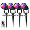 RGBW 12V Landscape Light: Colorful Plug-in Strip with Remote Control, Spotlight, and Courtyard Projector for Lawn Lighting.