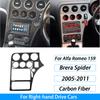 Carbon Fiber Gear Air Outlet Window Lift Steering Wheel Panel Suit Car Interior Accessories Sticker For Alfa Romeo 159 2005-2023