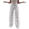 2025 Women’s High-Waisted Lace Patchwork Wide-Leg Denim Pants