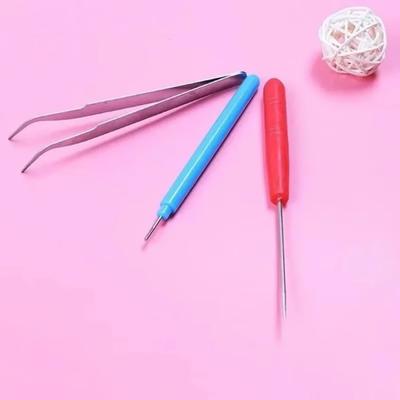 3 Pcs Tweezer Quilling Needles Slotted Pen DIY Tool Kit Quilling Paper for Classroom Shop Wedding Party Decoration Paper Tool