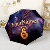 Galatasaray1 Personalized Name Umbrella Compact Travel Automatic Umbrella Sturdy 8-Rib Shaft Compact Design All-Season Umbrella for Travel