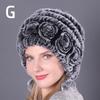 1PCS Fashion Rex Rabbit Fur Hat Fur Ball Beanies Earmuffs Hat Warm Caps Autumn and Winter Women's Comfortable