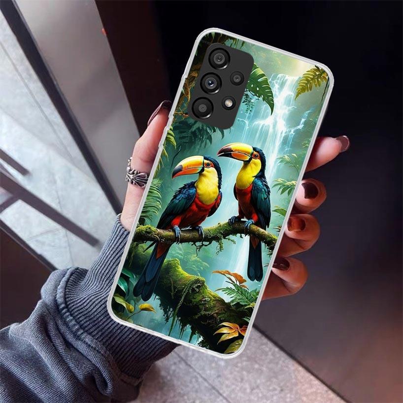 Tropical Toucan Phone Case For Samsung Galaxy A17 A57 A37 A16 A26 A36 A56 A15 A25 A35 A55 A14 A13 A54 A53 A34 A24 A33 A23 Galaxy