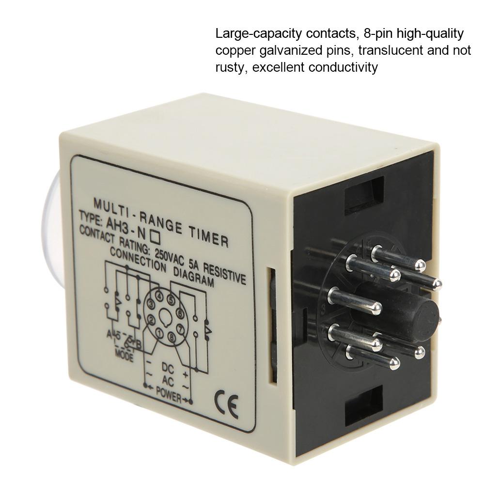 On Delay Time Relay Mini Multi Time Period Adjustable a B Double Mode AH3 ND AC220V