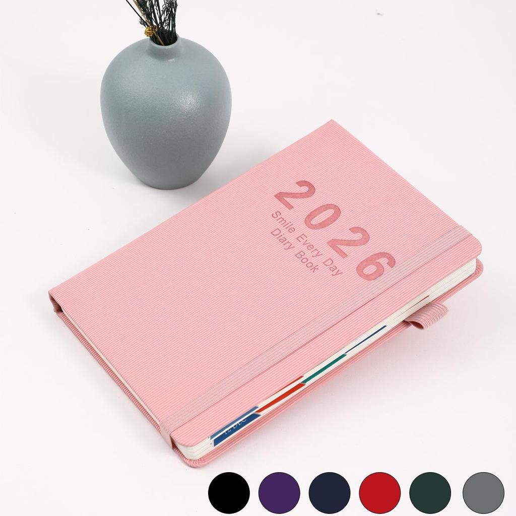 Personalisierter 2025 Tagesplaner: Notizbuch mit Riemenbindung für effizientes Zeitmanagement und Terminplanung.