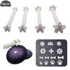 Kit de 4 Peças para DIY Flores de Grafite Borboletas Lua Padrão Flor Floral Ferramentas de Pontilhismo Caneta para Pintura com Pontos Ferramentas de Relevo Caneta Carimbo de Arte