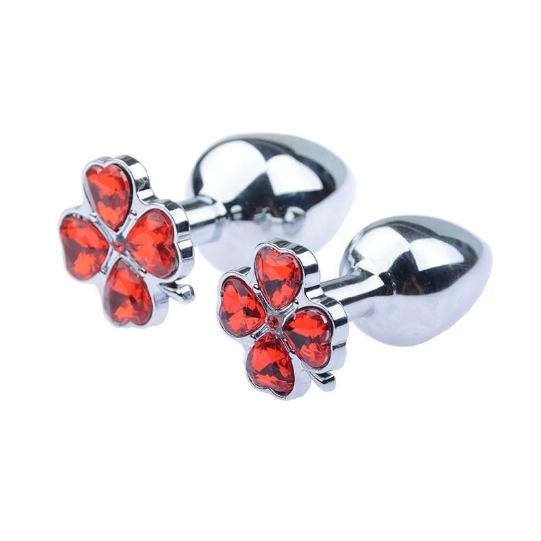 Srebrny Koniczynka Szczęścia Korek Analny Konwencjonalne Alternatywne Zabawki Seksualne Masażer Prostaty Dildo Korek do Pupy Stymulator Zabawki Seksualne Anal