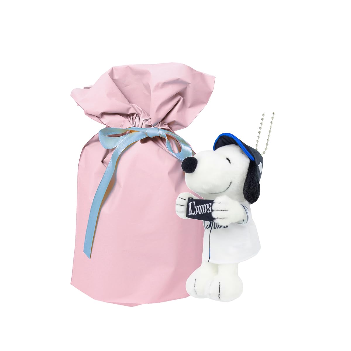 Плюшевый ремешок Yoshitoku Snoopy, всего Официальный лицензионный продукт Saitama Seibu Lions из 12 профессиональных бейсбольных команд. Поставляется в подарочном пакете. Розовый цвет