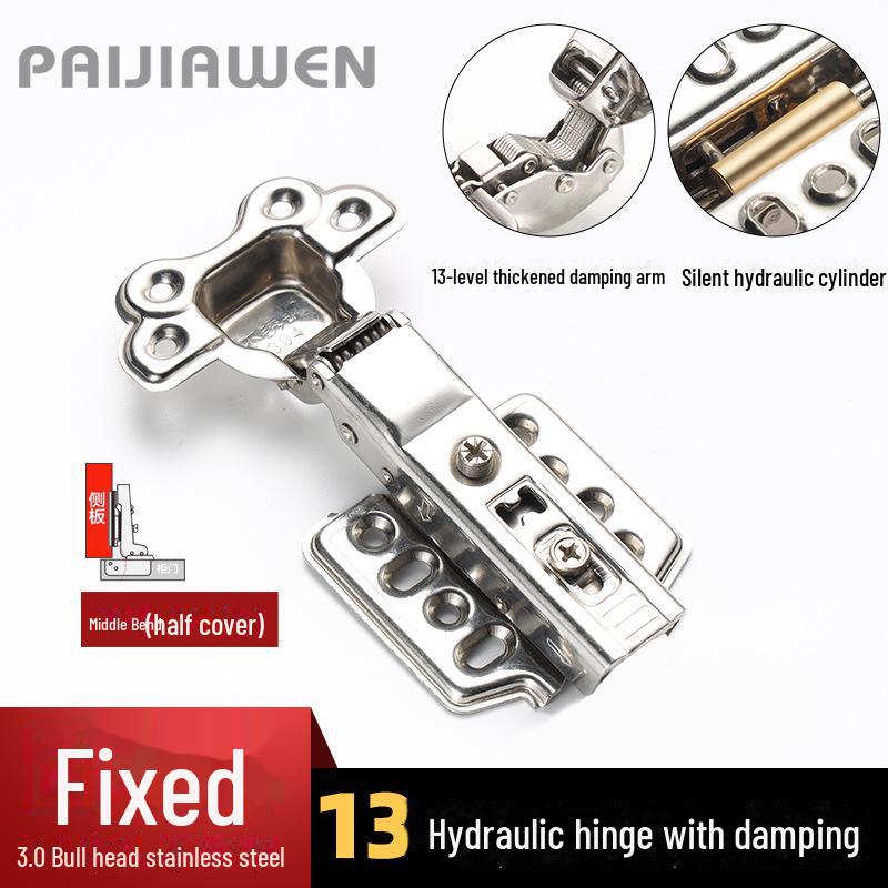 304 Stainless Steel Hydraulic Buffer Wardrobe Cabinet Door Folding Hinge