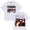 Rapper Manuel Turizo Tour 2025 Merch T Shirt Men's Women's Retro Style Gothic Short Sleeve T-shirt Hip Hop Clothing  Tops
