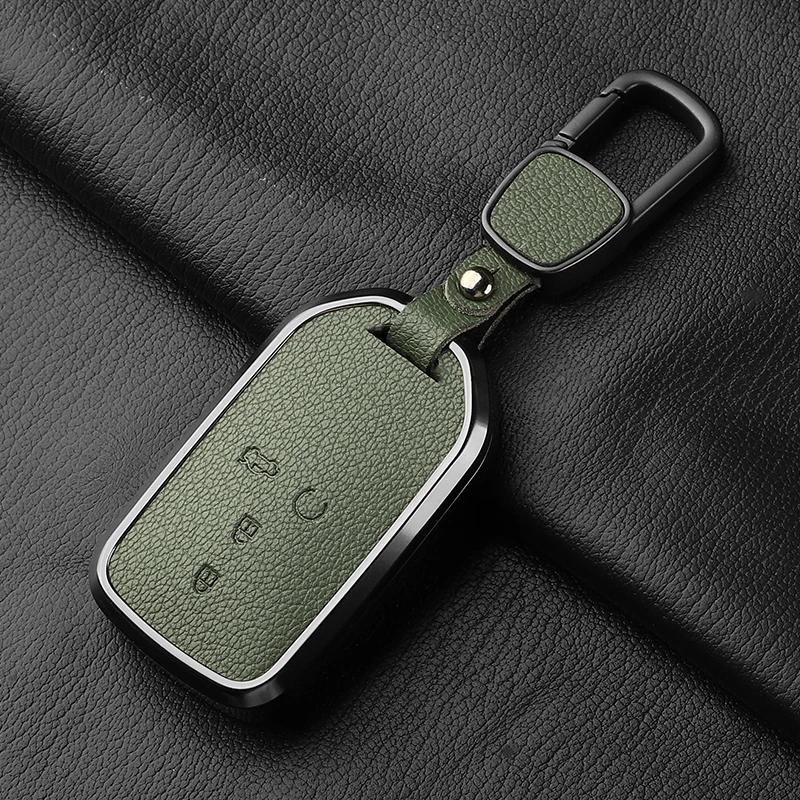 Metal And Leather Car Key Case Cover For Honda Crv Cr-V Fit Civic Accord Hr-V Hrv City Odyssey Xr-V Car Key Case Protect Fob