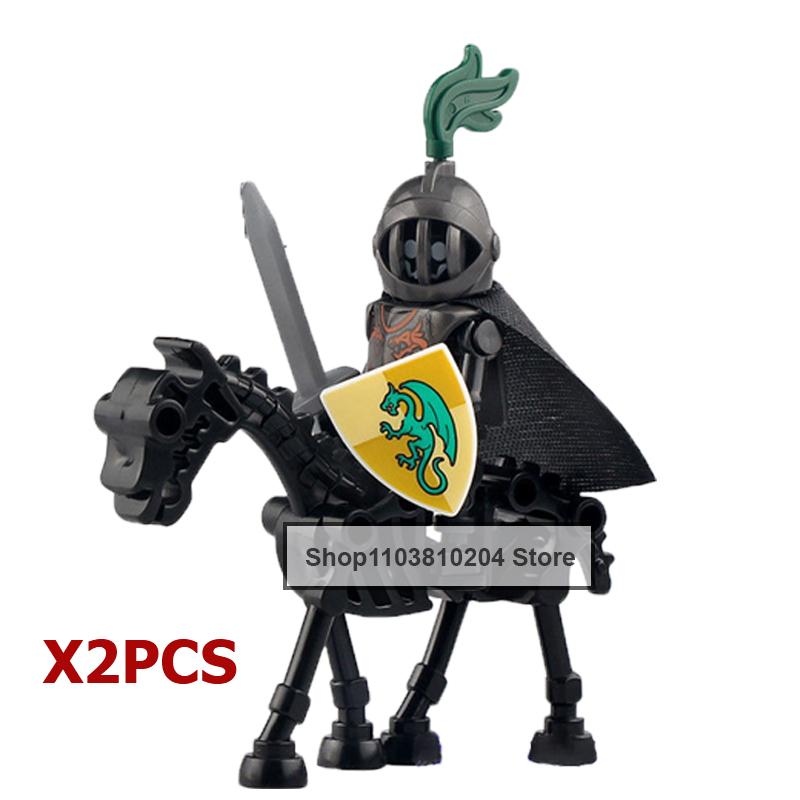 Skeleton Soldier Army King Knight Undead Horse Warrior Bricks Building Block Ringwraith Saddle Roman Soldiers Sword Waffen Toys