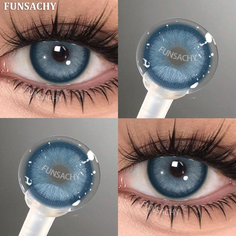 FUNSACHY 1 para Modny Makijaż Piękno Soczewki Kontaktowe Miękkie Roczne Niebieskie Zielone Kontakty Kolorowe Soczewki Kolorowe Miękkie Soczewki Źrenice