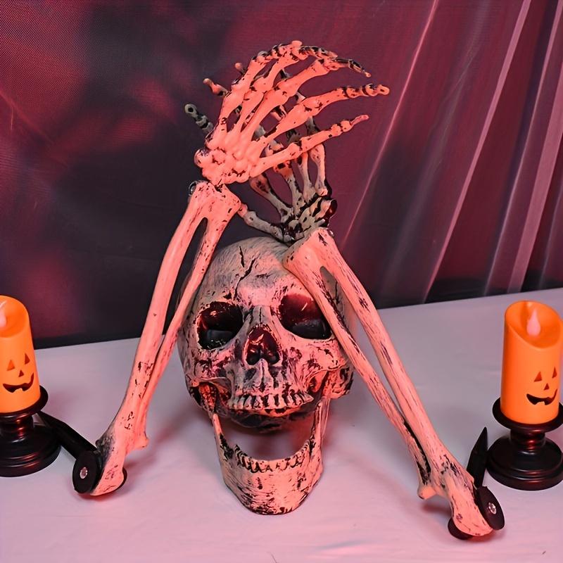 Realistické kostlivé kůly Halloween Realistická lebka Kostra Hlava Lidská ruka Paže pro Halloweenskou párty Domácí Zahrada Trávník Dekor