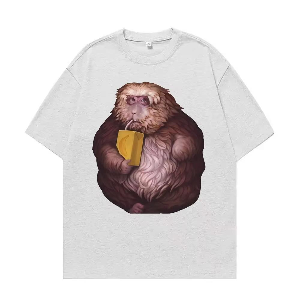 Funny Zoon XingXing Monkey Meme Graphic T Shirt Casual Cotton Short Sleeve T Shirts Men Women Fashion Vintage T-shirt
