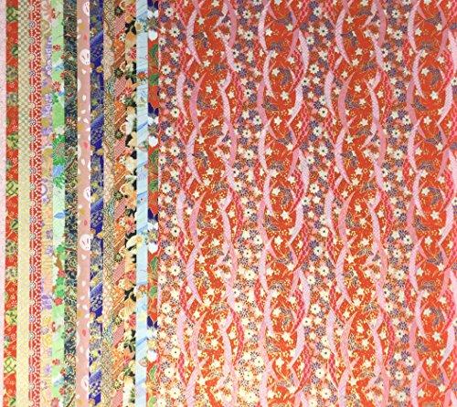 Washi Kawasumi Chiyogami Yuzen Washi Large Size 38.5 x 53 cm 15 Designs (1 sheet each) 15 sheets per pack Set A
