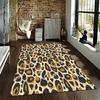 Leopard Print Carpet Pattern with Distressed Brown Spots and Beige Background Style Suitable for Use As an Anti-slip    for    Room and Bedroom Sofas