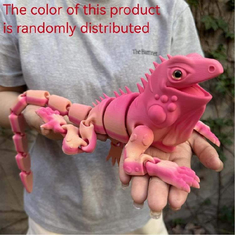 Artistic Lizards Figurine for Home Decors 3D Printed Gradient Color Articulated Flexible Joints Animal Ornament Party Gift