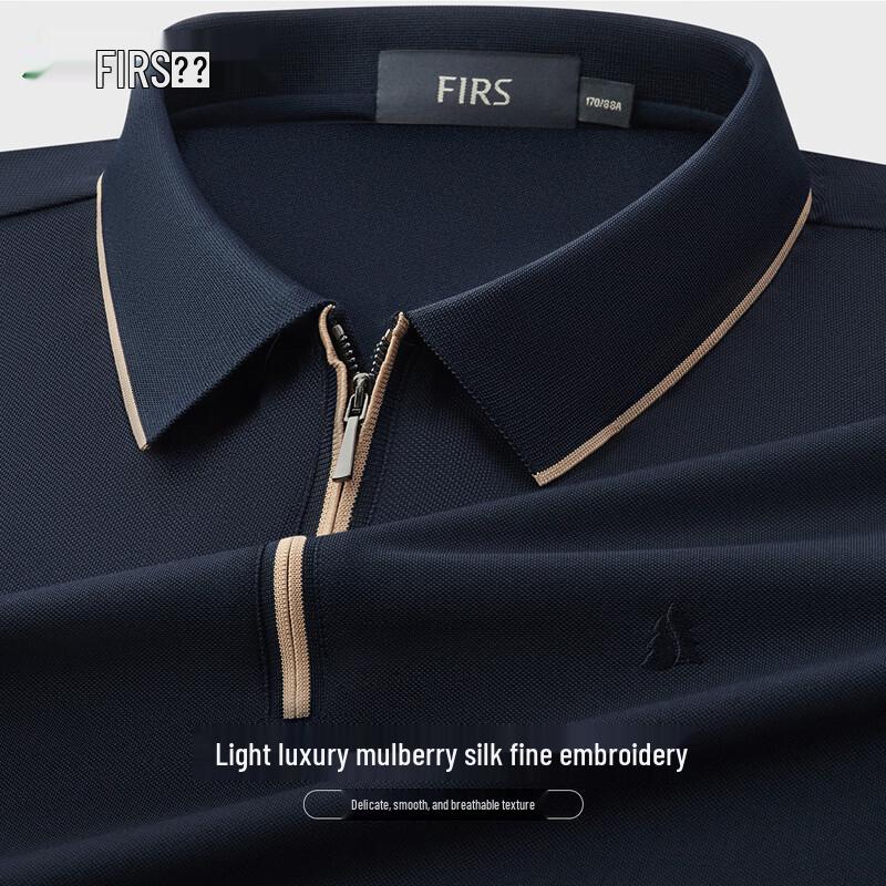 Shanshan Men s Cotton Blend Zipper Polo T-Shirt M