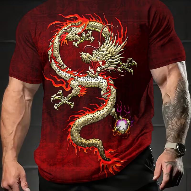 

Fan T-shirt Men s Yellow Red Blue Contrast Color Short Sleeve S