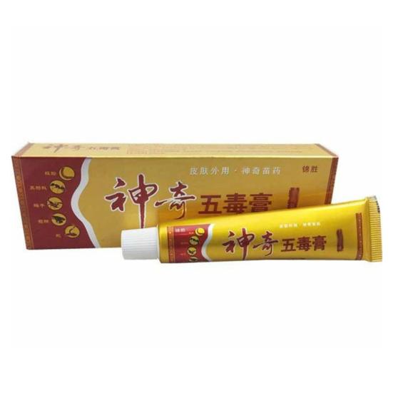 15g Five Poisons Ointment Ingredient Safety Herbal Extract Relief of Itching Dermatitis Eczematoid Eczema Ointment for Home Use