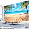 1Pc Tropical Beach Palm Trees Tapestry Wall Hanging, Decorative Fabric Poster for Bedroom, Living Room, Dorm & Home Decor