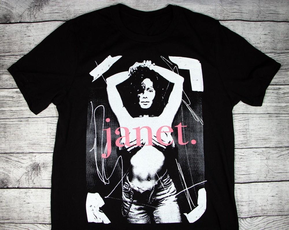 

trend Janet Jackson Black Full Size S To 5XL Vinatge Shirt Unisex T-Shirt XXL