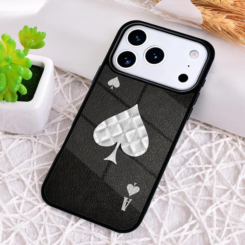 Pik Poker Spielkarten Ass Kunst Stoßfeste Handyhülle für iPhone 17 Air 16e 15 11 12 14 13 Pro Max Hülle Coque