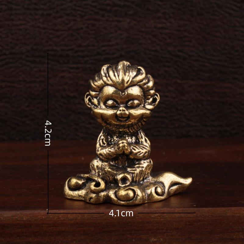 Sun Wukong Monkey King Bronze Brass Sculpture Ornament