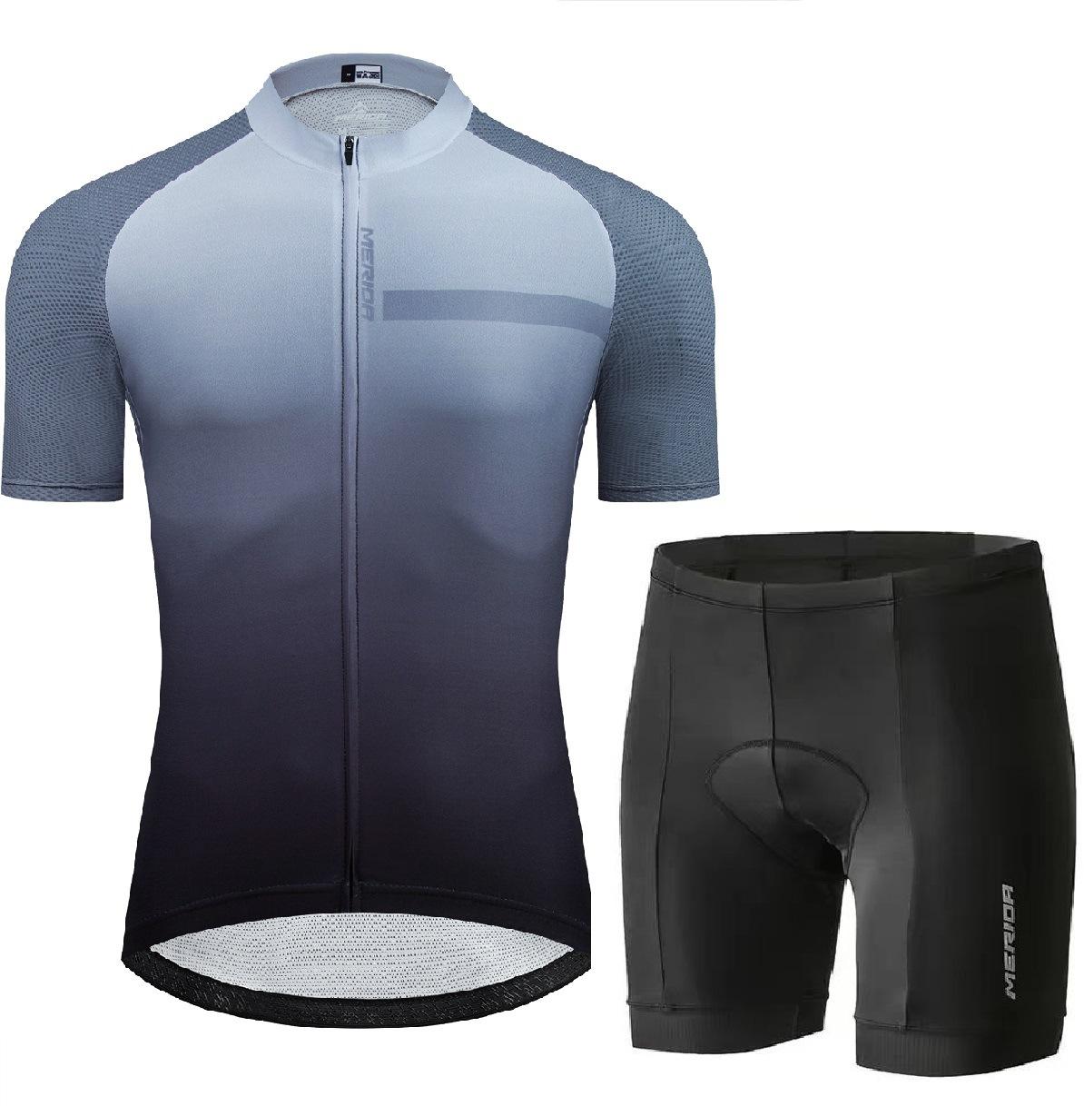 

2026 Summer Breathable Cycling Suit, Short-sleeved Shock-absorbing Silicone Pad, Breathable and Quick-drying Cycling Equipment Suit XXXL