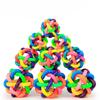 PVC Colorful Bell Woven Dog Toys for Small Large Dogs  Popular Dog Bite Resistant Rubber Pet Chewing Playing Fetching Nice Ball
