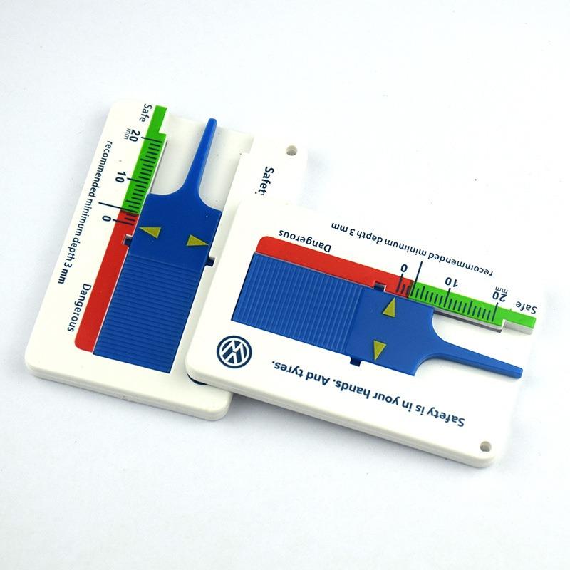 4Pcs Plastic Tire Tread Depth Gauge Plastic Portable Measuring Tread Depth Gauge Digital for Motorcycle Vehicle Car 0-20 Mm