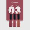 Mars Matte Box Set of 3 Lipsticks 3x3.2 gm - 02 Peaches & Nudes