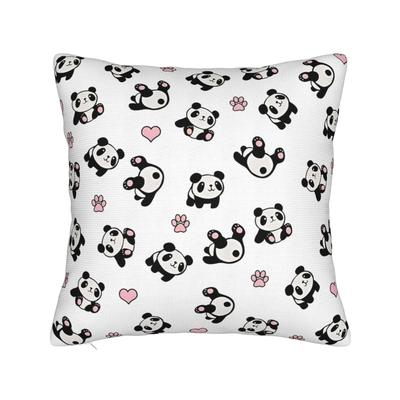 Panda Animal Square Pillowcases Polyester Sofa Cushion Cover Creative Decorative Pillow Cover 40*40