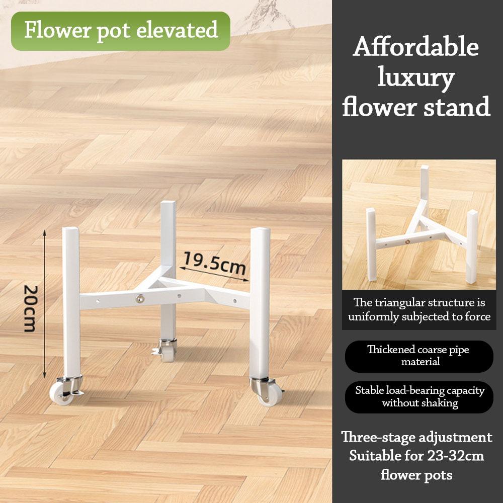 Floor-standing Flowerpot Bracket Metal Planter Shelf Stable Potted Holder Garden Display