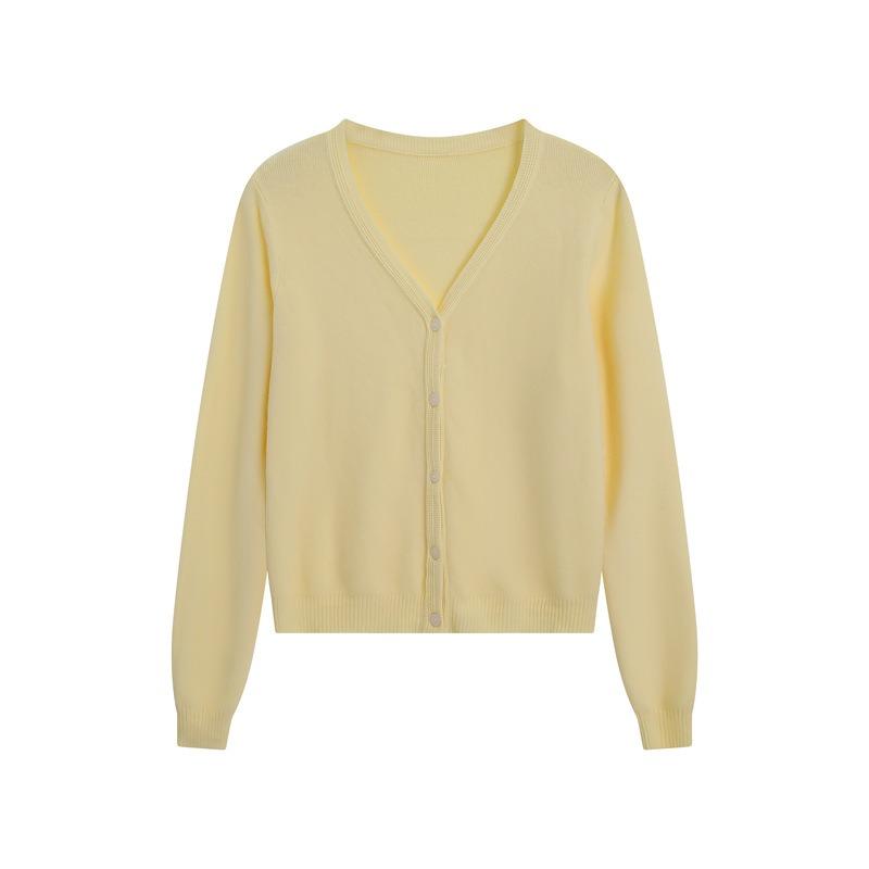 Lazy Wind Collar Soft Waxy Sweater Women's Spring and Autumn New Outer Long-sleeved Top Knitted Jacket Cardigan