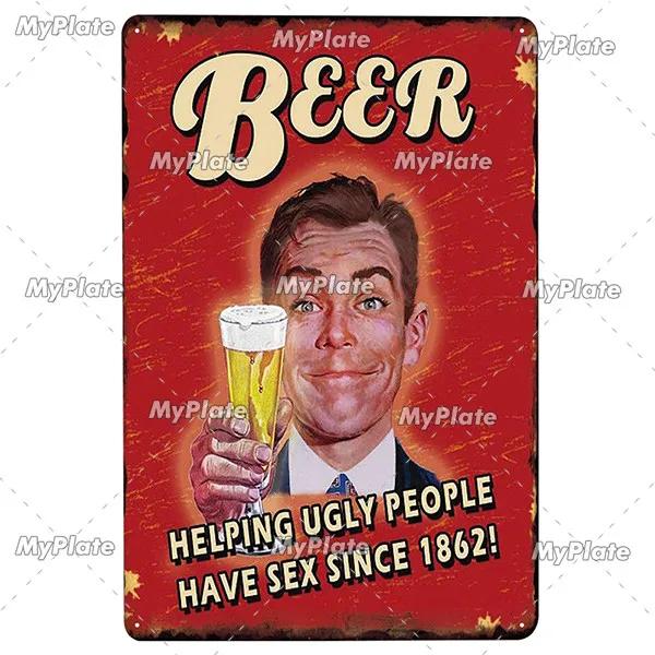 KALTEN BIER Metall Zeichen Vintage Plaque Alkohol Zinn Zeichen Platte Wand-dekor Für Bar Club Mann Cave Kunst Malerei  geschenk