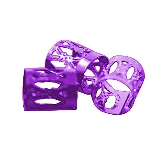 100Pcs Fashion Solid Color Aluminum Women Braiding Hair Rings Clip Decoration